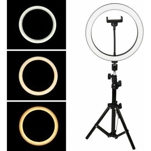 Imagem de Iluminador Ring Light Anel Luz C Tripé 1,80 30Cm Videos Foto