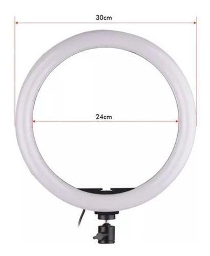 Imagem de Iluminador Ring Light Anel Luz C Tripé 1,80 30cm Youtubers