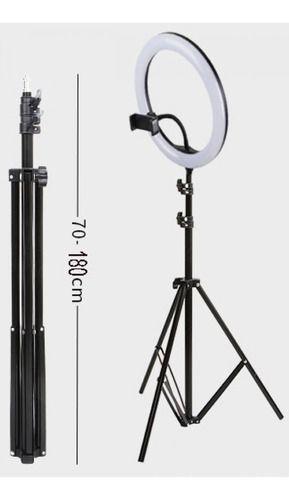 Iluminador Ring Light Anel Luz C Tripé 1,80 30cm Youtubers - oem Imagem de Iluminador Ring Light Anel Luz C Tripé 1,80 30cm Youtubers