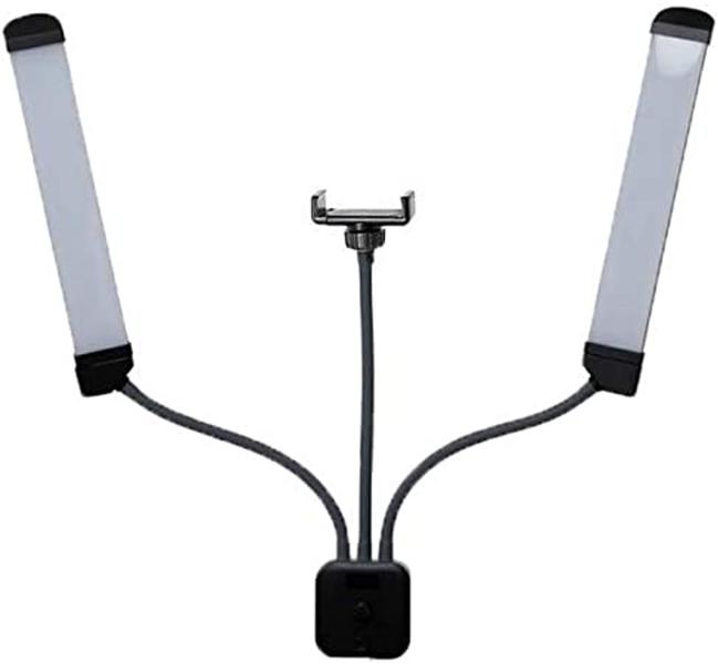 Iluminador Ring Light Braço Dublo Articulado Suporte e Tripé - Lucacell Imagem de Iluminador Ring Light Braço Dublo Articulado Suporte e Tripé