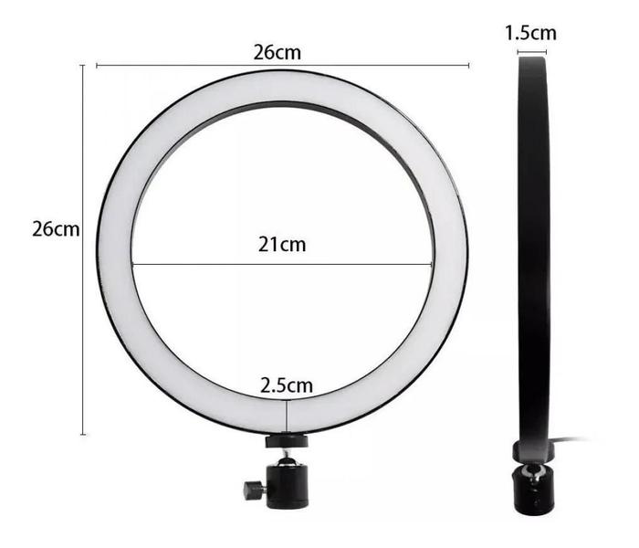 Iluminador Ring Light Celular Luz High Light Iluminação Led Imagem de Iluminador Ring Light Celular Luz High Light Iluminação Led