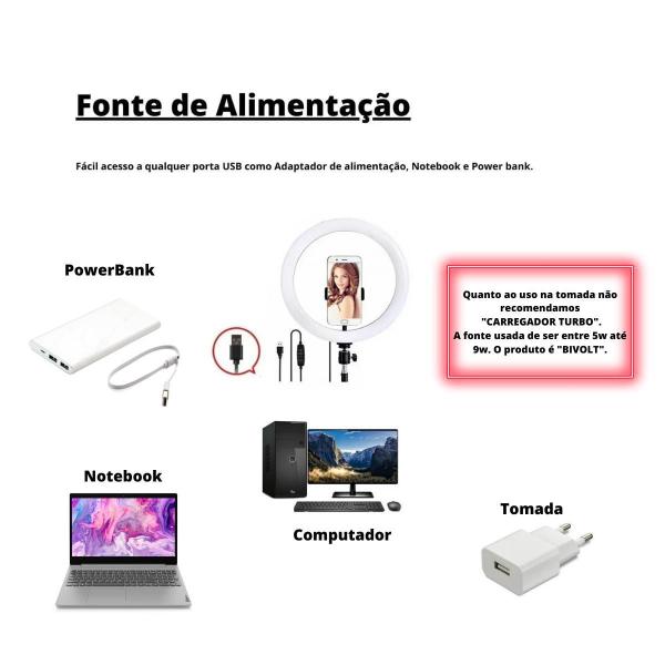 Iluminador Ring Light Celular Luz High Light Iluminação Led Imagem de Iluminador Ring Light Celular Luz High Light Iluminação Led