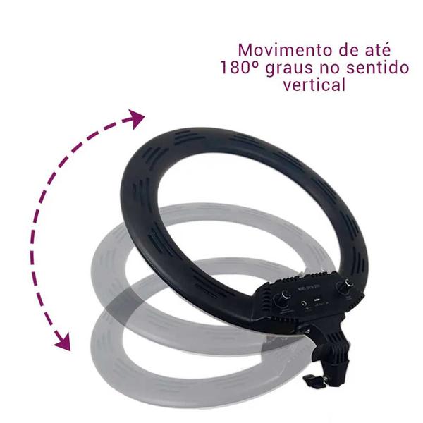 Iluminador Ring Light Easy DX-18-2001 46cm 70w com Tripé de 2 metros Imagem de Iluminador Ring Light Easy DX-18-2001 46cm 70w com Tripé de 2 metros