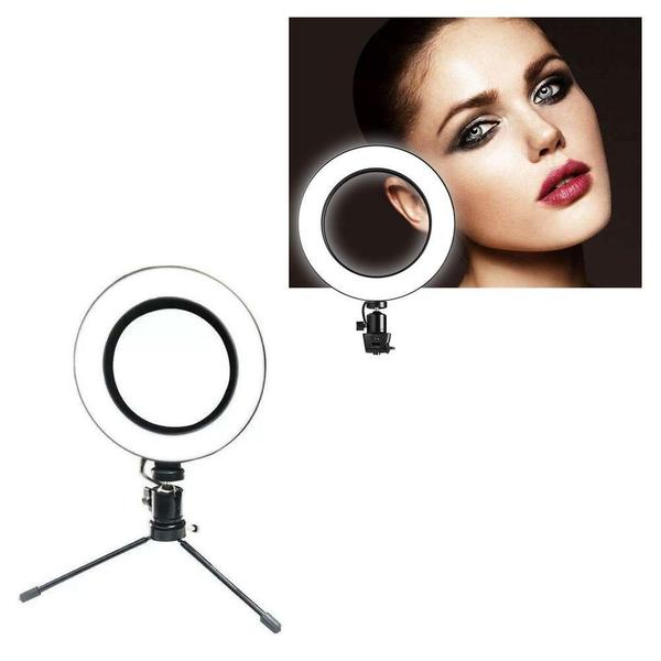 Imagem de Iluminador Ring Light Led Tripe Portatil Usb Luz Quente/Fria