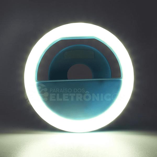 Iluminador Ring Light Luz Led 8.5cm Para Celular Selfie Video Sg11AZ - PDE Imagem de Iluminador Ring Light Luz Led 8.5cm Para Celular Selfie Video Sg11AZ
