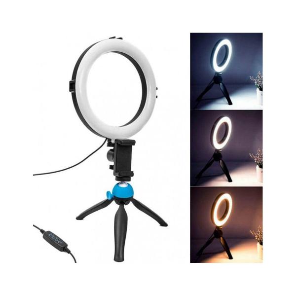 Imagem de Iluminador Ring Ligth Com Suporte Celular Led 6,5 Pol Iluminação