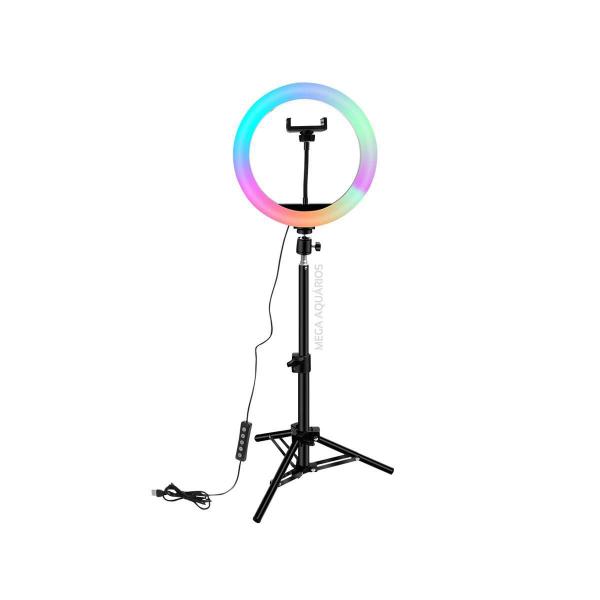 Imagem de Iluminador Ringlight Colorida Rgb Grande 30Cm Rgb33