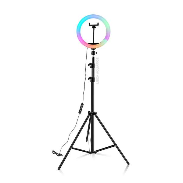 Imagem de Iluminador Ringlight Colorida Rgb Grande 30Cm Rgb33