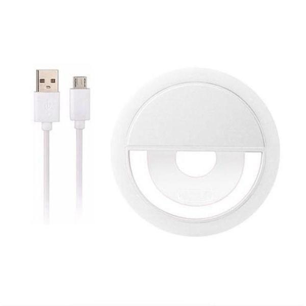 Iluminador Selfie Ring Light - Branco - AQUILAE Imagem de Iluminador Selfie Ring Light - Branco