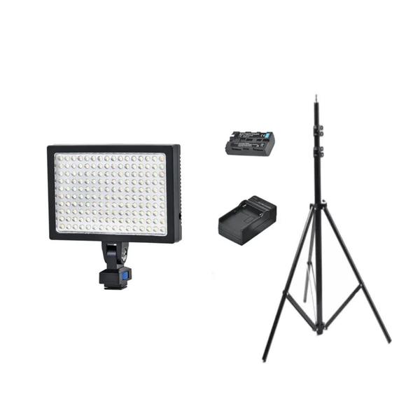 Imagem de Iluminador soleste Video Light Led 1700 + Bateria F570+tripe 2m