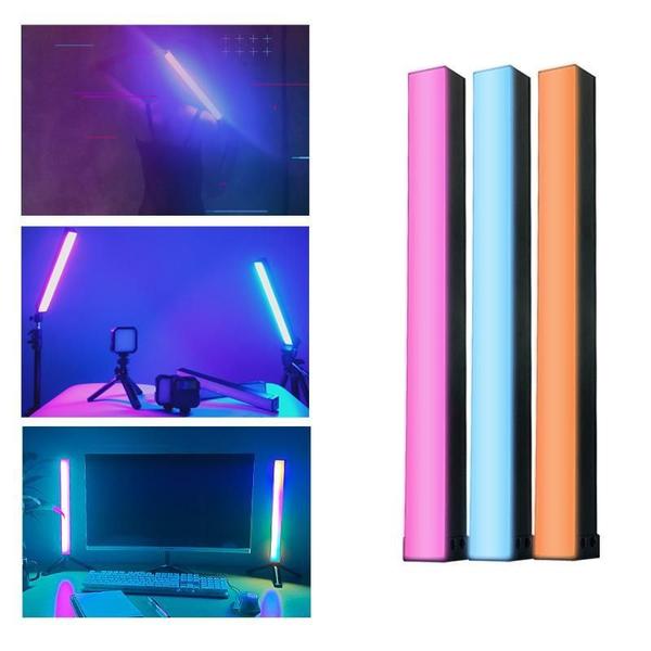 Imagem de Iluminador Tubo Bastão Barra Led Rgb Recarregável Tripé 1/4