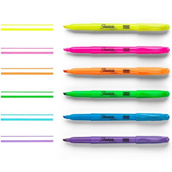 Imagem de Iluminadores SHARPIE Pocket Style Chisel Tip (pacote com 36)