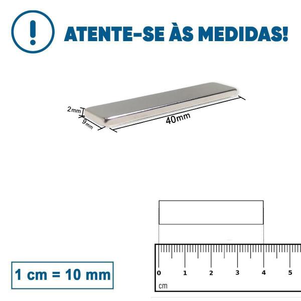 Imagem de Imã De Neodímio 40Mm X 9Mm X 2Mm - 5 Peças Super Forte