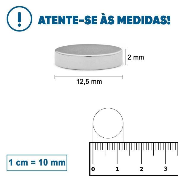 Ímã De Neodímio Super Forte 12,5Mm X 2Mm Com 100 Peças - Fácil Negócio Importadora Imagem de Ímã De Neodímio Super Forte 12,5Mm X 2Mm Com 100 Peças