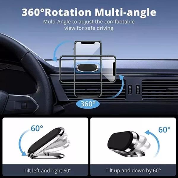 Imagem de Ímã de suporte de telefone móvel para carro Suporte de navegação de sucção magnética para carro Suporte para celular 360 Graus