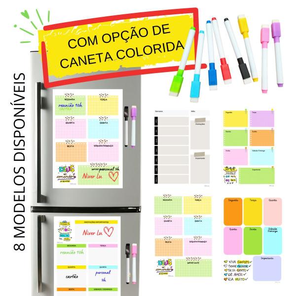 Ímã Lousa De Geladeira Porta Recados Anotações Planner Com Caneta Colorida - DualHome Imagem de Ímã Lousa De Geladeira Porta Recados Anotações Planner Com Caneta Colorida