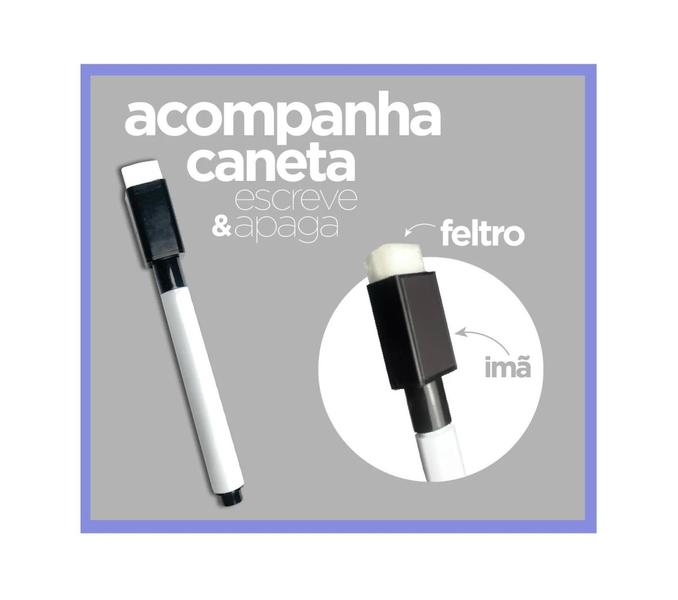 Imã Lousa Para Geladeira rosa azul Lembretes/recados/anotacoes - nosi Imagem de Imã Lousa Para Geladeira rosa azul Lembretes/recados/anotacoes