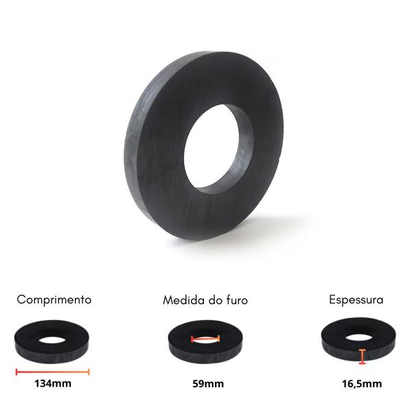 Ímã Magnético Anel Ferrite Multiuso AllTech 115 X 60 X 18 Imagem de Ímã Magnético Anel Ferrite Multiuso AllTech 115 X 60 X 18