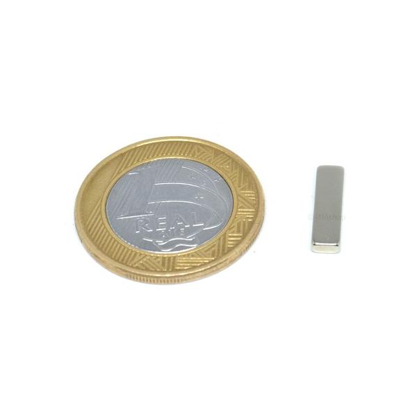 Imagem de Ímã Neodímio N35 Bloco 15x4x2 mm Força Aprox. 820g 50 unidades