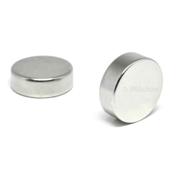 Imagem de Ímã Neodímio N35 Disco 15x5 mm Força Aprox. 4,5kg - 2 unidades