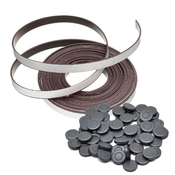 Imã Para Artesanato 10 Metros Imã Fita + 200 Redondo 10mm - IMATEC Imagem de Imã Para Artesanato 10 Metros Imã Fita + 200 Redondo 10mm