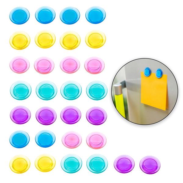Imã Potente Redondo Magnetico Para Quadros Ou Lousas 30 Uni. - TEX WEB Imagem de Imã Potente Redondo Magnetico Para Quadros Ou Lousas 30 Uni.