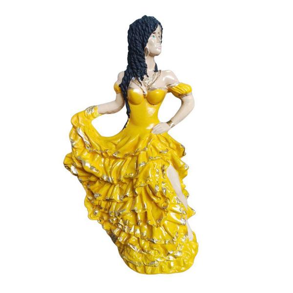 Imagem de Imagem Cigana a Batizar Vestido Amarelo - 25cm - Escultura - Caboclo Caeté