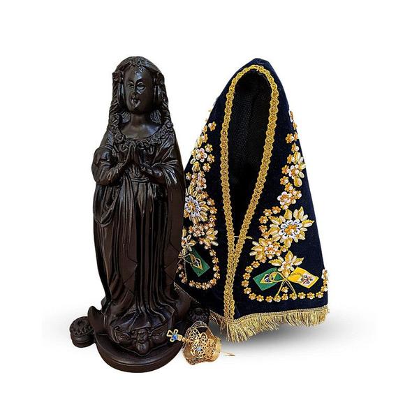 Imagem de Imagem De Nossa Senhora Aparecida Em Resina Manto Coroa 36cm