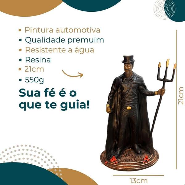 Imagem de Imagem Exu Preto (R) 21Cm Resina - Umbanda/ Candomblé