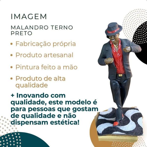 Imagem de Imagem Malandro (P) 24Cm Resina - Umbanda