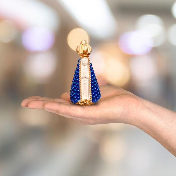 Imagem de Imagem Nossa Senhora Aparecida Pérola Strass 10cm Lembrança