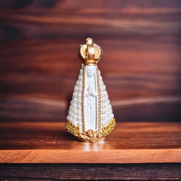 Imagem de Imagem Nossa Senhora Aparecida Pérola Strass 10cm Lembrança