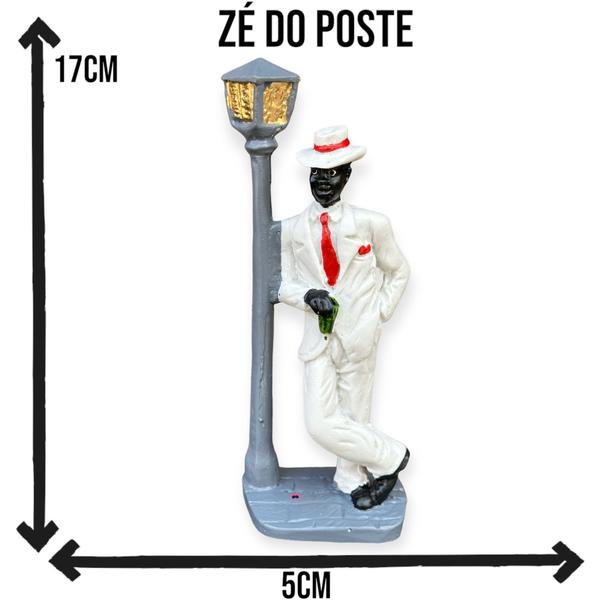 Imagem de Imagem Zé Pelintra Poste Umbanda E Candomblé 15cm Resina