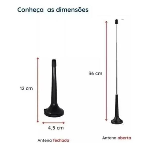 Imagem de Imagens cristalinas com a Antena TV Digital Interna HDTV UHF Cabo 3 Mtrs LCD LED