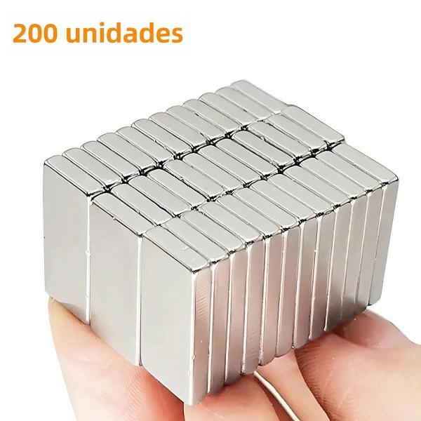 Imagem de Ímãs de Neodímio Retangulares (10x5x3, 15x5x3, 20x10x3mm) - Pacote com 200 Peças