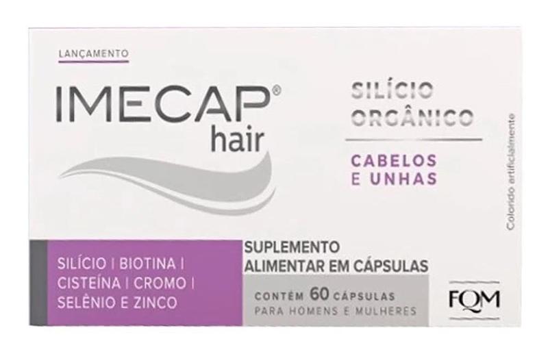 Imagem de Imecap Hair Silicio Organico Cabelos E Unhas 60 Cápsulas - FQM