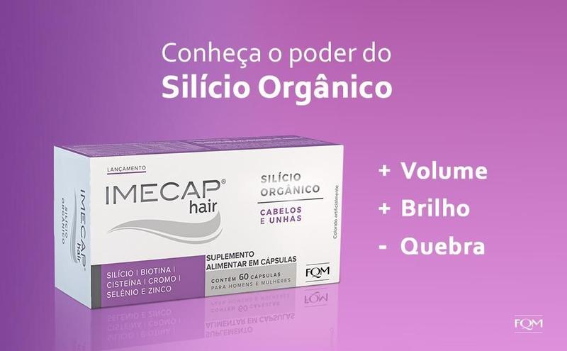 Imagem de Imecap Hair Silicio Organico Cabelos E Unhas 60 Cápsulas - FQM