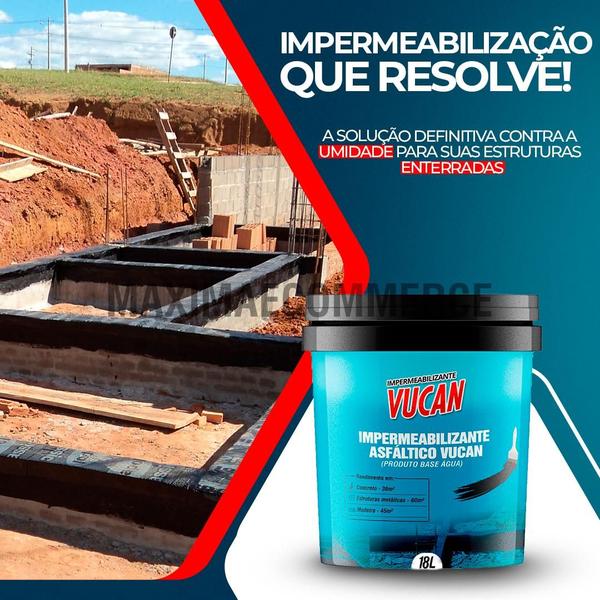 Imagem de Impermeabilizante Asfáltico 18l P/ Fundações Vigas Baldrames