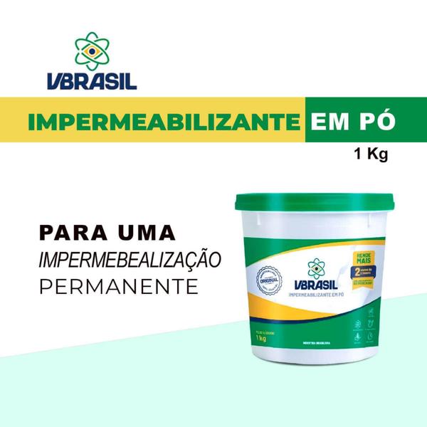 Imagem de Impermeabilizante em Pó 1kg - Usar como aditivo impermeabilizante para concreto VBrasil