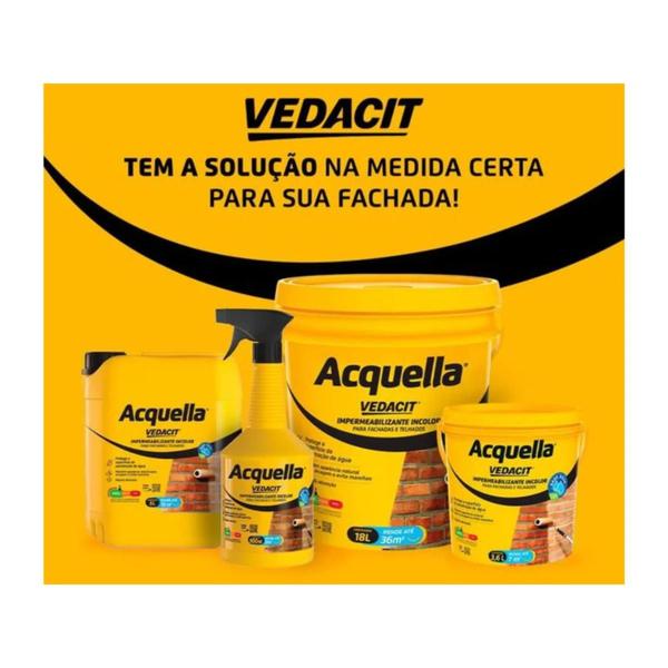 Imagem de Impermeabilizante incolor acquella base água 900ml vedacit