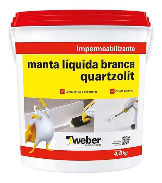 Imagem de Impermeabilizante Manta Líquida 4,5Kg Branca Quartzolit