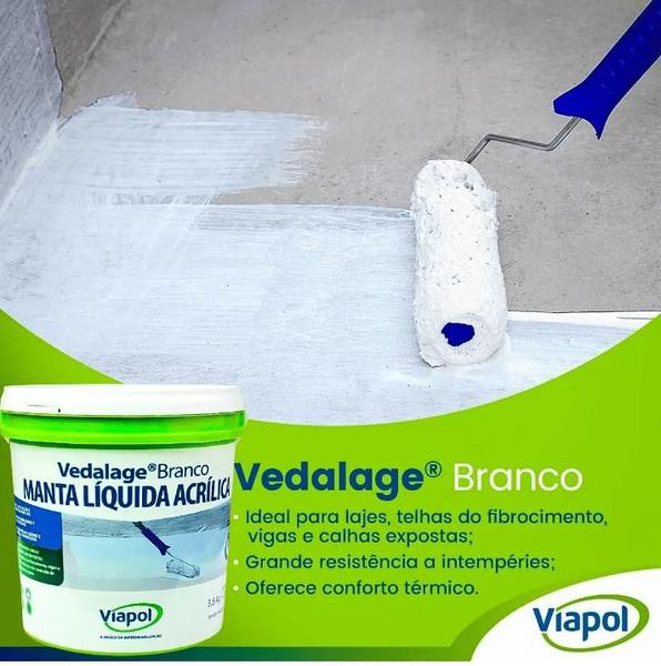 Imagem de Impermeabilizante Para Laje Vedalage Branco Galão 3,6L Viapol