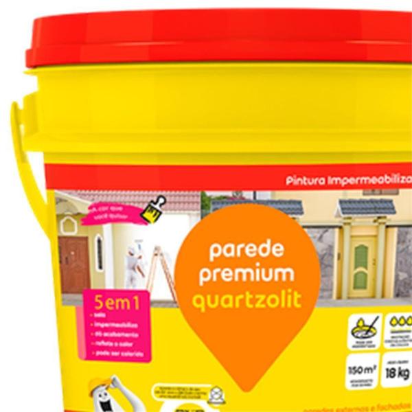 Imagem de Impermeabilizante Parede Premium Branco 18kg - Quartzolit