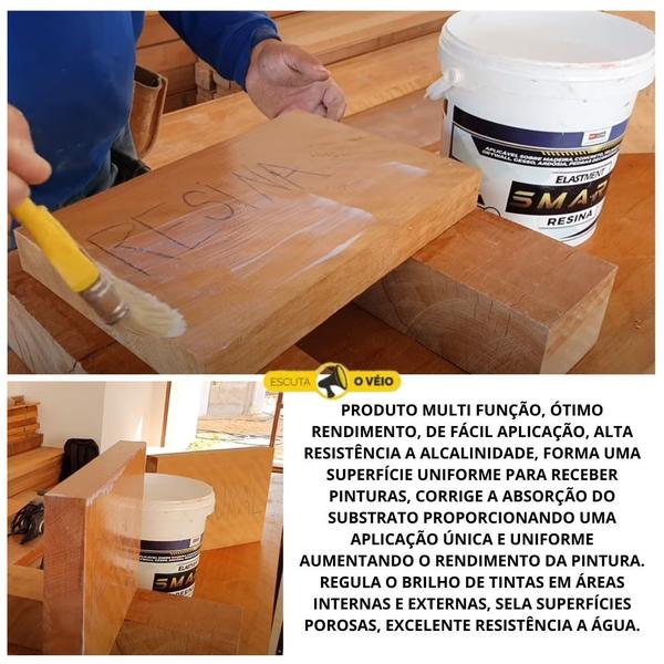 Imagem de Impermeabilizante Smart Resina Acabamento Fosco 1Lt Elastment