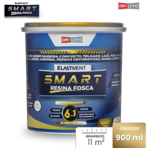 Imagem de Impermeabilizante Smart Resina Acabamento Fosco 900ml - Elastment