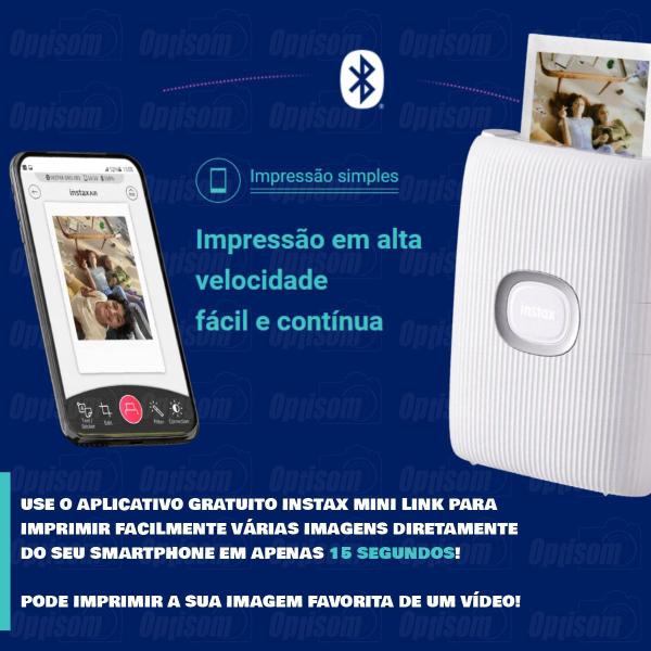Imagem de Impressora Bluetooth Fujifilm Instax Mini Link 2 Clay White Para Smartphone + 20 Fotos Rosa