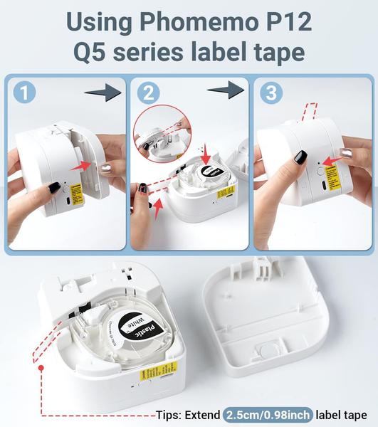 Imagem de Impressora Bluetooth sem tinta portátil Label Maker Phomemo P12