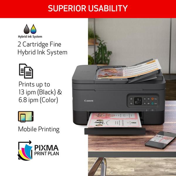 Imagem de Impressora Canon PIXMA TR7020a All-in-One sem fio colorida