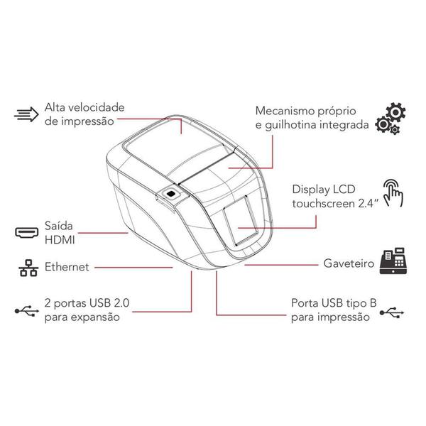 Imagem de Impressora Control ID Não Fiscal de Cupom Print iD Touch USB