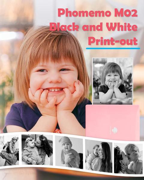 Impressora de bolso Phomemo M02 Bluetooth sem tinta térmica rosa Imagem de Impressora de bolso Phomemo M02 Bluetooth sem tinta térmica rosa
